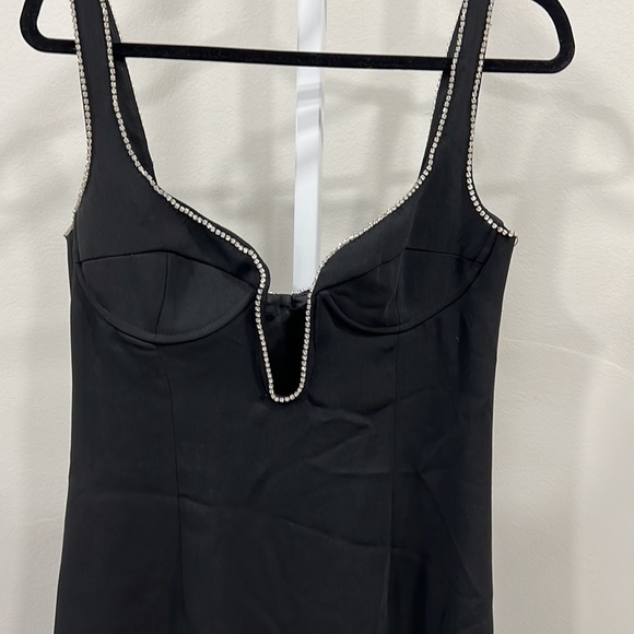 Bardot Brooklyn Diamonte Midi Dress In Black - Picture 8 of 13